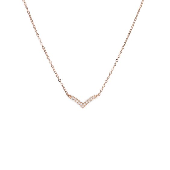 Collana Dilvdò Donna V Necklace in Argento Zircone CLVRB - CLVRB